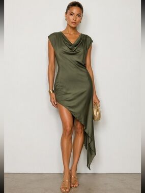 Ruti Asymmetrical Silk Dress size